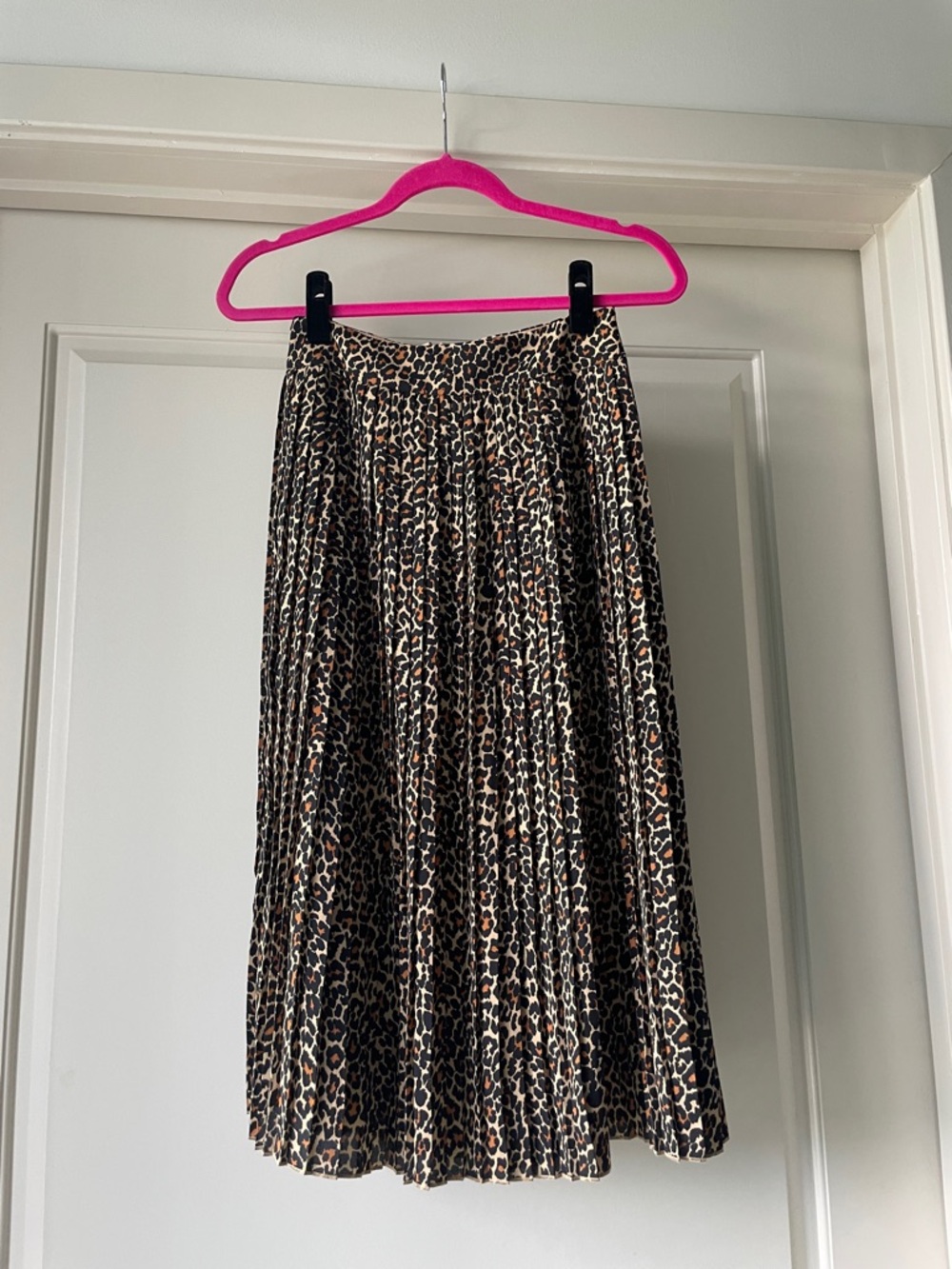 J.Crew Factory - Leopard Print Pleated Maxi Skirt - Brown/Black